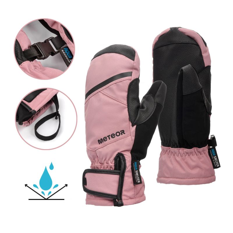 Meteor Hazy S Winter Gloves pink/black rózsaszín kesztyű 17725