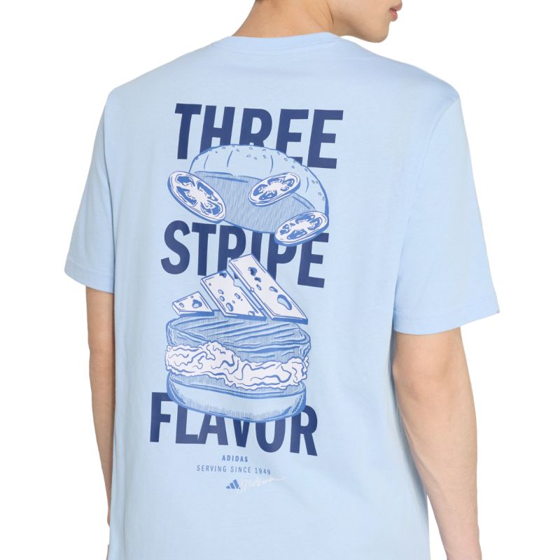 Adidas Men's Burger Flavor Graphic T-shirt light kék ruházat KT9731