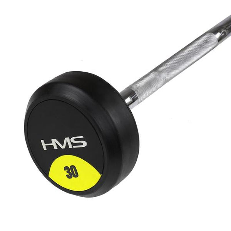 HMS Rubber-coated barbell/curl bar 30 kg GSL-30 fekete súlyzó 17-58-022