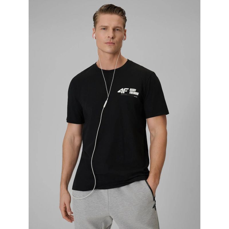4F Men's regular plain T-shirt póló