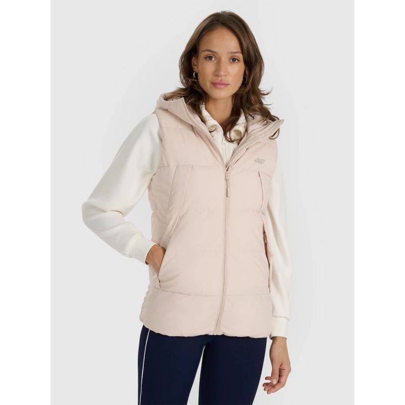 Women's down vest with synthetic filling 4F 4FRAW25TVJAF327-83S kabát