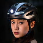 Rockbros ZK-077 Bike Helmet with Integrated Multi-Directional Lighting 57-61 cm - Black czarny helmets, lights