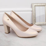 Inny Sergio Leone W beige pearl heel pumps bézs utcai cipő SK193B