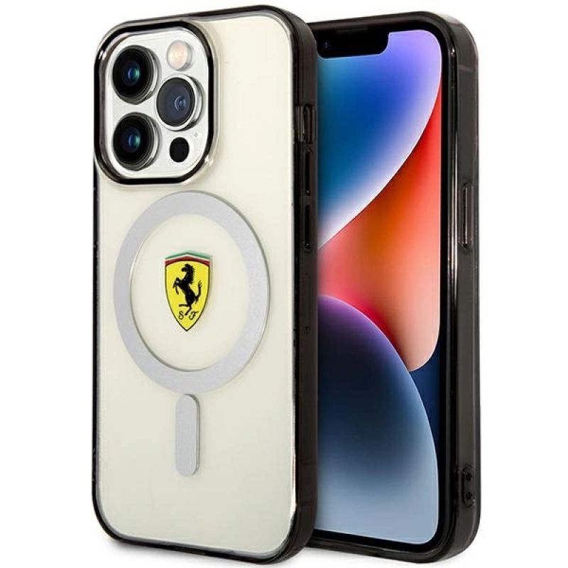 Ferrari FEHMP14LURKT iPhone 14 Pro 6.1" clear/transparent hardcase Outline Magsafe utcai cipő