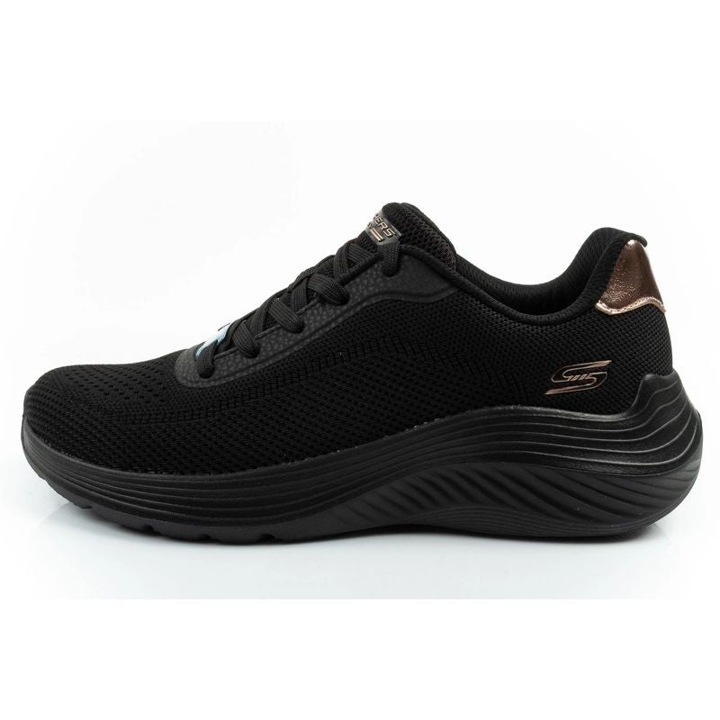Skechers women's sports Bobs Squad Waves lightweight fashionable fekete utcai cipő