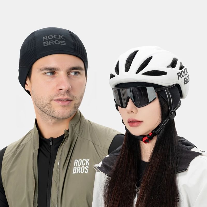 Rockbros Seamless Knit Cycling Cap - Black fekete sapka