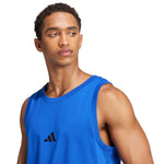 Men's adidas Essentials Small Logo Tank Blue JE8978 2xs shirts