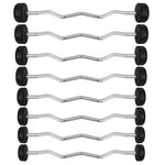 HMS Rubber-coated barbell/curl bar 30 kg GSL-30 fekete súlyzó 17-58-022