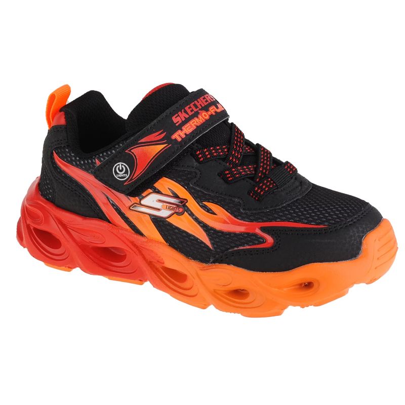 Skechers Thermo Flash - Heat-Flux 400103L-BKRD Black fekete utcai cipő