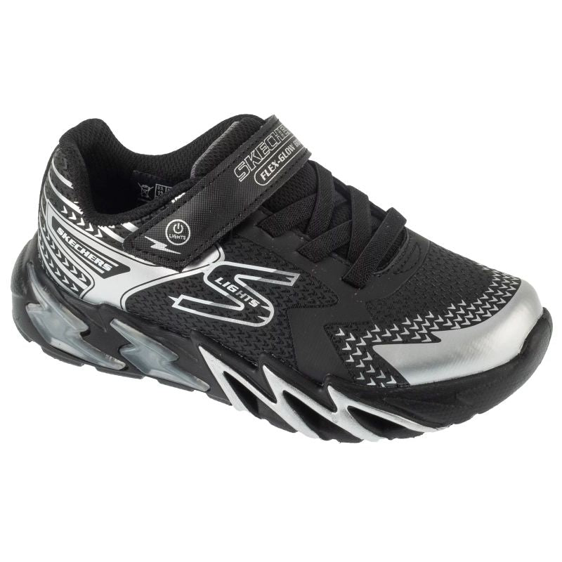 Skechers S-Lights: Flex-Glow Bolt 400138L-BKSL Black fekete utcai cipő