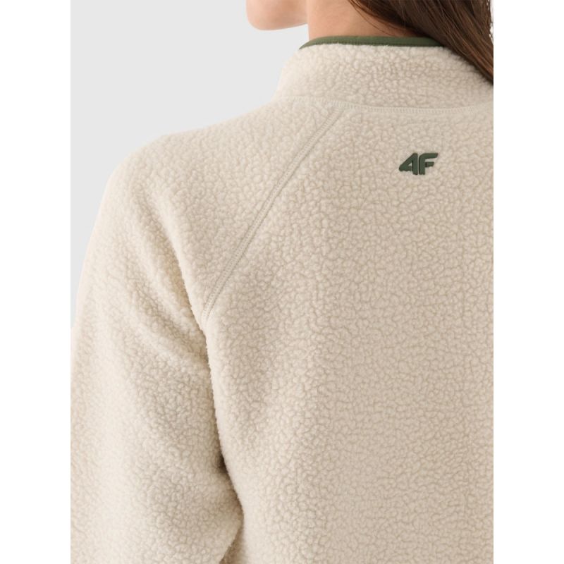 Women's sherpa fleece with stand-up collar 4F 4FRAW24TFLEF362-12S pulóver
