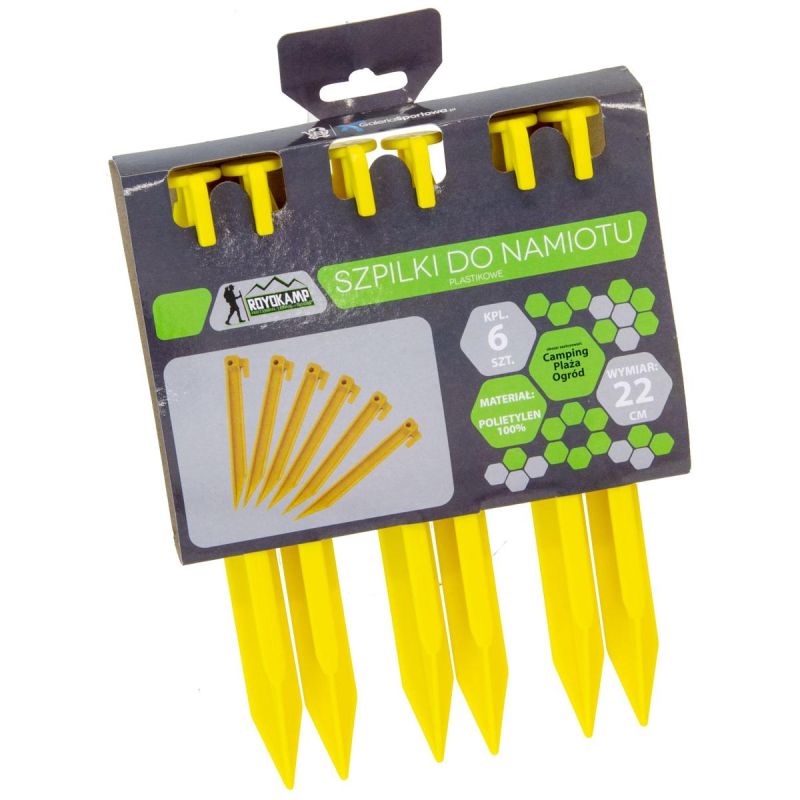 Tent Pegs 22 Cm Set 6 Pcs Plastic Enero Camp