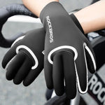 Rockbros full waterproof cycling gloves, size: - black fekete kesztyű