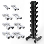 HMS CHD DUMBBELL SET 2 x 1 - 8 KG (72 KG) + STR36 RACK kiegészítő 17-62-143