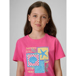 4F Girls' regular printed T-shirt ruházat 4FJRSS26TTSHF4418-54S