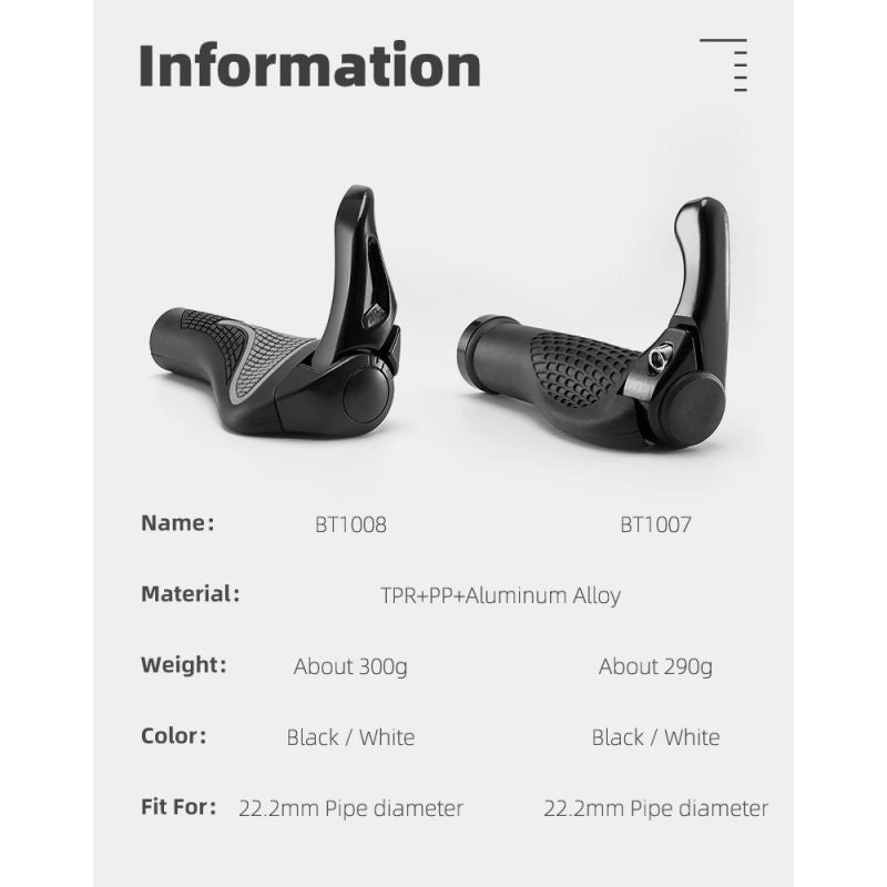 Rockbros Bicycle Holder Set with Horns - Black czarny sets