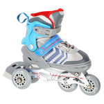 NH18192 4in1 GREY-BLUE SIZE S(29-33) ROLLER SKATES WITH HOCKEY SLEEVE NILS EXTREME kék görkorcsolya