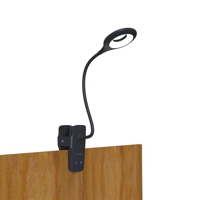 MINI Wozinsky Wireless LED Reading Lamp with Clip + USB-C Cable - Black czarny elektronika -195473