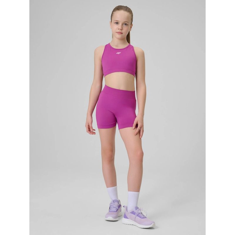 4F Girls' seamless sports short 152/158 leggings 4FJRSS26TFSTF140-53S