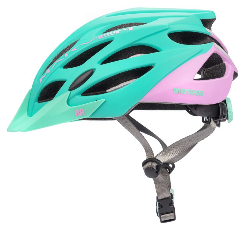 Meteor Marven pink/mint bicycle helmet rózsaszín sisak 24739-24740