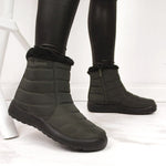 Inny Waterproof snow boots with zipper NEWS W EVE181D khaki Túracipő