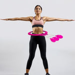 Enero Hula Hop With Massager, Weights And Counter Fuchsia Fit training equipment