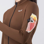 Rockbros TVI women's cycling jersey insulated autumn/winter L - brown l \ brązowy kötött sapka 15310007004-211737