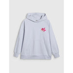 Women's oversize sweatshirt with hood, unzipped, 4F 4FWSS25TSWSF1578-34S xs/s kapucnis pulóver