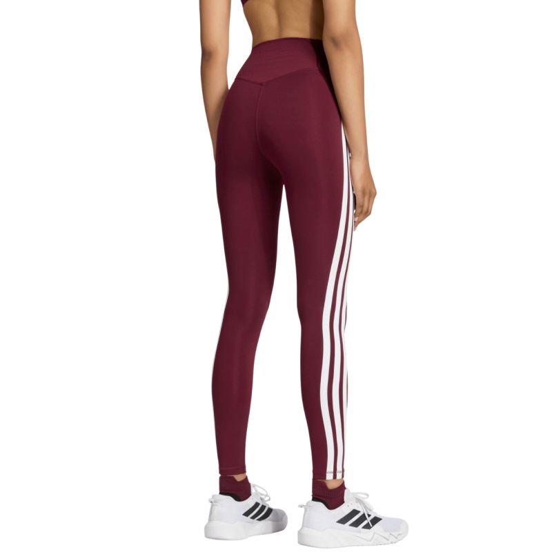 Adidas Women's Optime Essentials Workout 3-Stripes 7/8 bordó női leggings KT3772