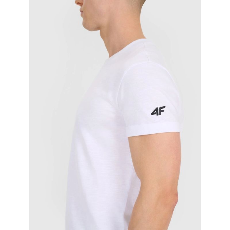 Men's regular plain T-shirt 4F 4FRSS25TTSHM3041-10S 3xl póló