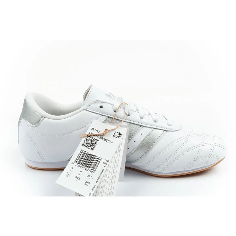 Adidas women's sports shoes Taekwondo Lace white fashionable leather fehér zokni