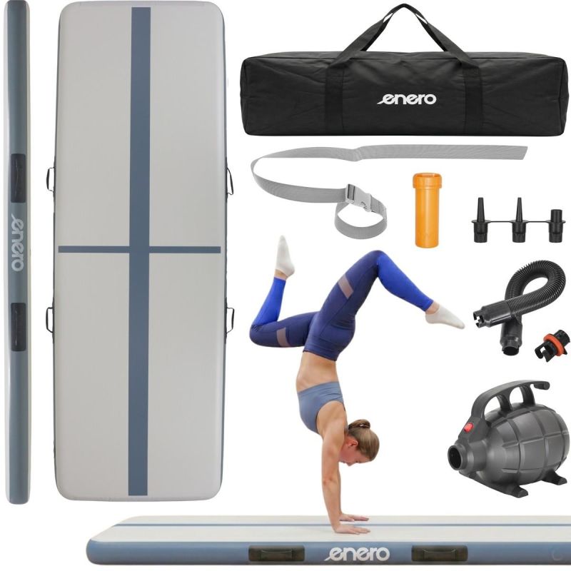 Enero Air Truck Gymnastic Mattress Mat Acrobatic Path Electric Pump Gray szürke for school, mattresses, pumps, training equipment