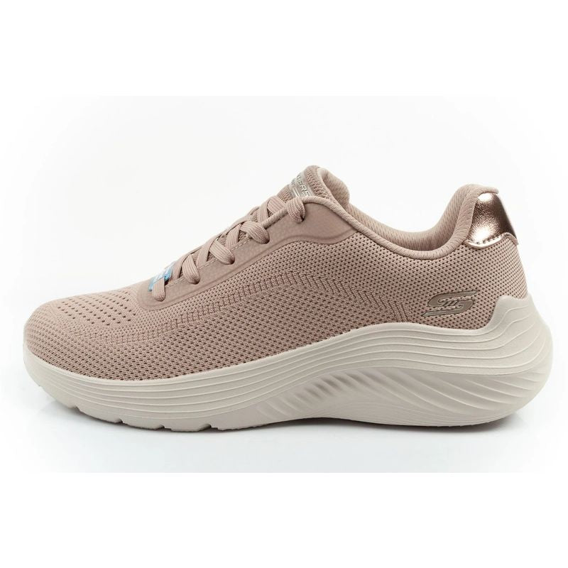 Skechers women's sports Bobs Squad Waves beige light fashionable bézs utcai cipő