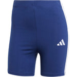 Adidas Women's Essentials 3-Stripes High Waisted Biker Blue 2xs rövidnadrág JE1225