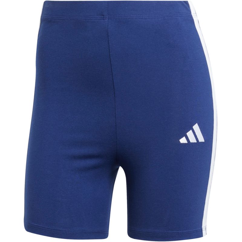 Adidas Women's Essentials 3-Stripes High Waisted Biker Blue 2xs rövidnadrág JE1225