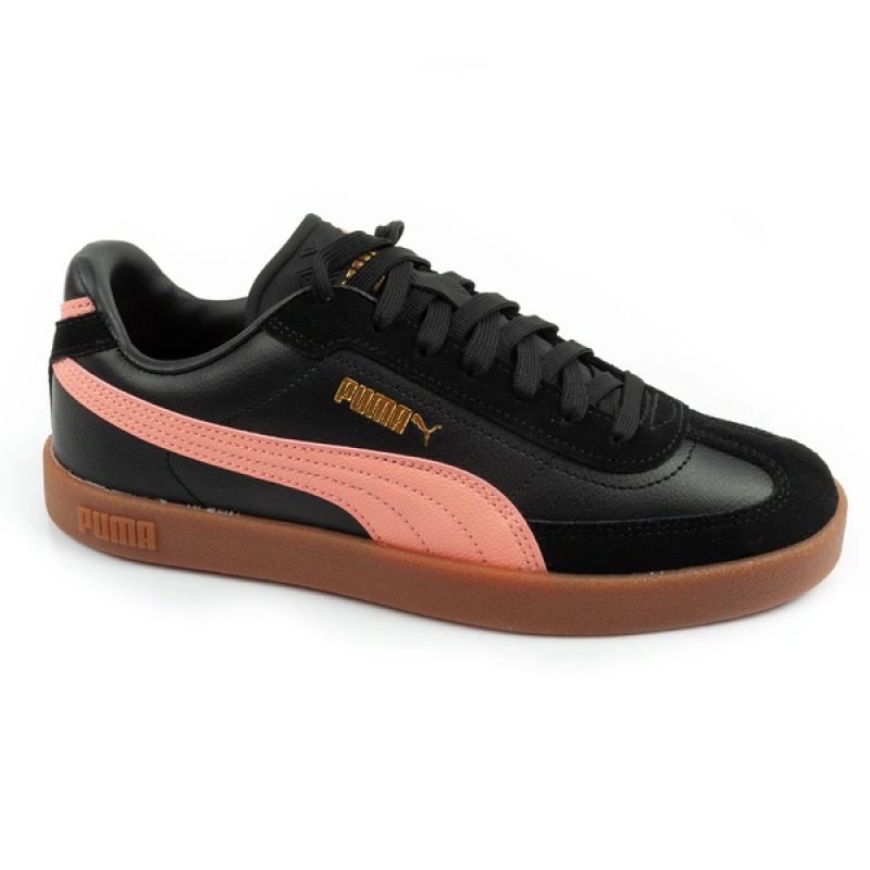 Puma women's sports CLub II Era sneakers fashionable leather fekete cipő