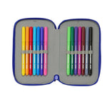 Real Madrid pencil case with accessories double filled pencil case 29 pcs