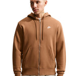 Nike Club BB FZ Hoodie Men's Light barna kapucnis pulóver FN3861270