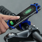 Rockbros LF436 Handlebar Clamp Phone Holder - Blue niebieski phones and accessories