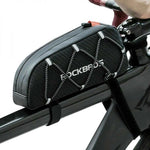 Rockbros 039BK 1 l bike frame with braided design – fekete táska Rockbros-039BK