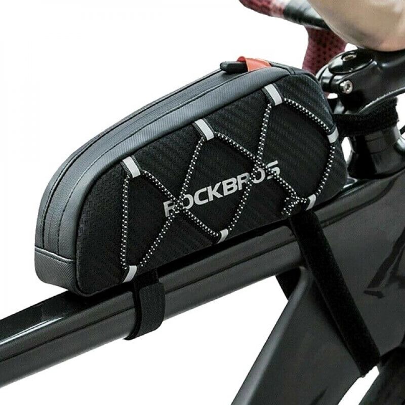Rockbros 039BK 1 l bike frame with braided design – fekete táska Rockbros-039BK