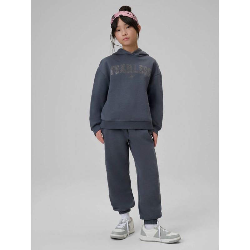 4F Girls' loose sweatshirt with hood 158/164 kapucnis pulóver 4FJRSS26TSWSF2627-22S