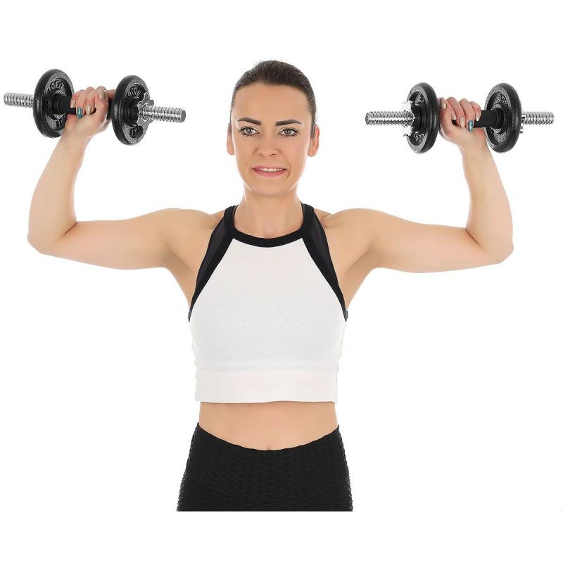 Enero CAST IRON DUMBBELL 19 KG (2x9.5 KG) FIT CASE fekete dumbbell, strength training equipment, training equipment