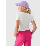 Girls' plain T-shirt 4F 4FJRSS24TTSHF2053-11S póló