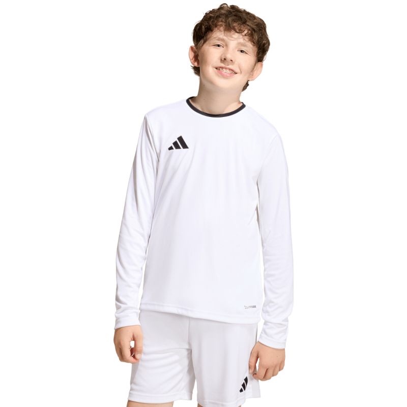 Adidas Entrada 26 Long Sleeve Jersey Kids’ Shirt, White, fehér gyerek póló KF5874