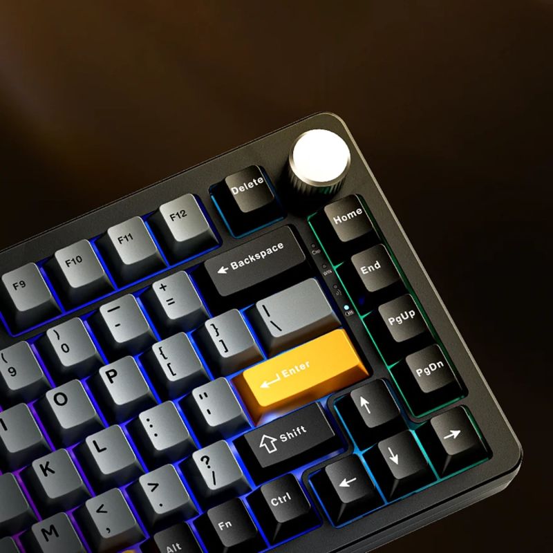 Machenike K600-B82W Wireless Mechanical Backlit Gaming Keyboard GR Silver Switch - Black szürke keyboards