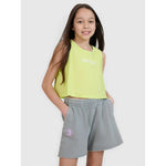 Girls' oversize printed crop top 4F 4FJWSS25TSLEF112-45S