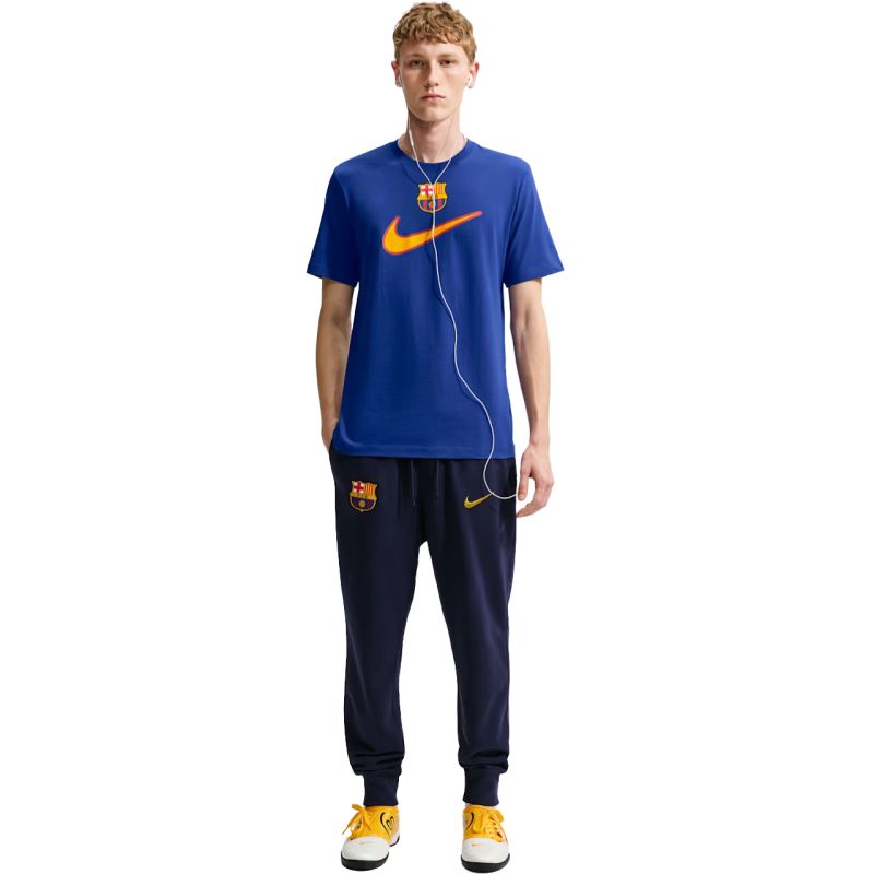 Nike FC Barcelona Swoosh Men's T-Shirt kék ruházat IQ5042455