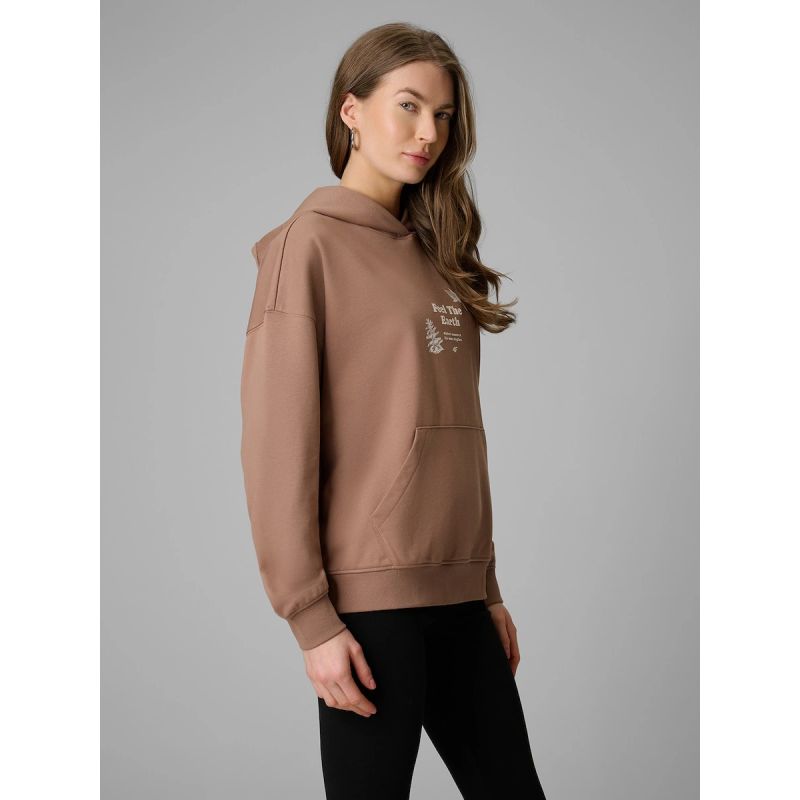 4F Women's loose sweatshirt with hood pulóver