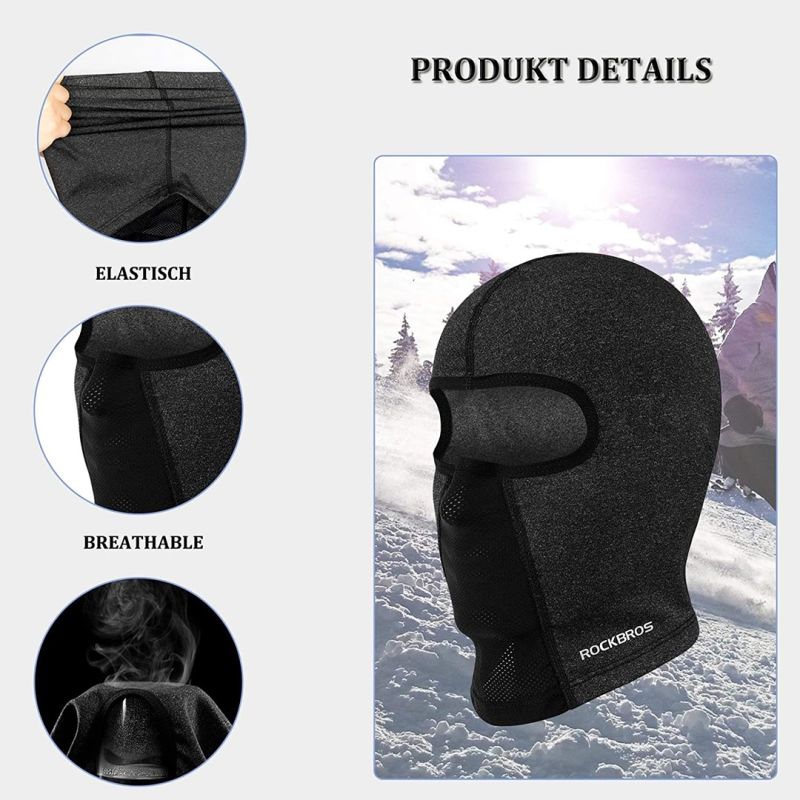 Rockbros insulated balaclava/mask fekete balaclavas, masks